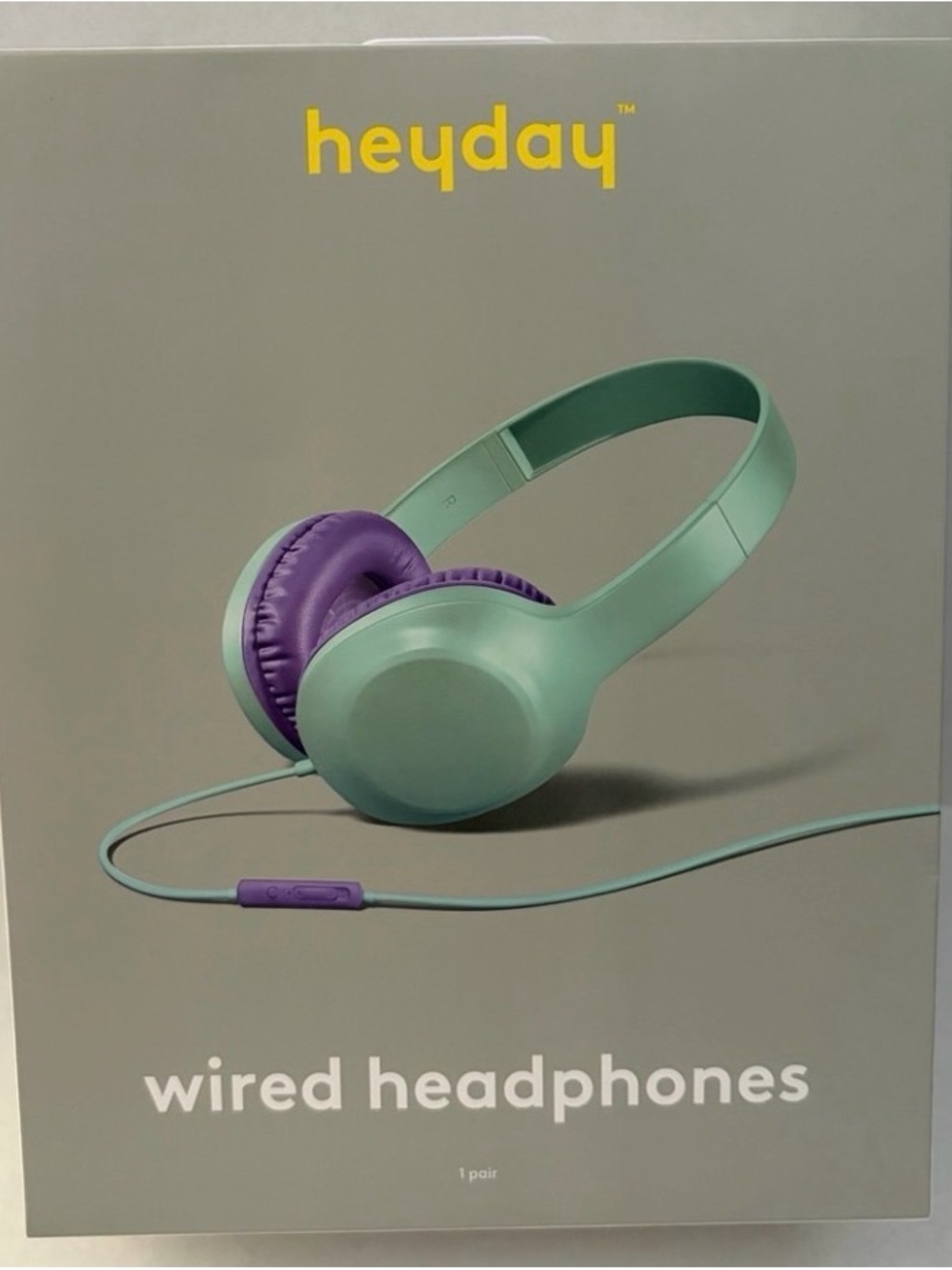 👉 heyday Over-Ear Headphones Mint Purple Wired Audio Headset